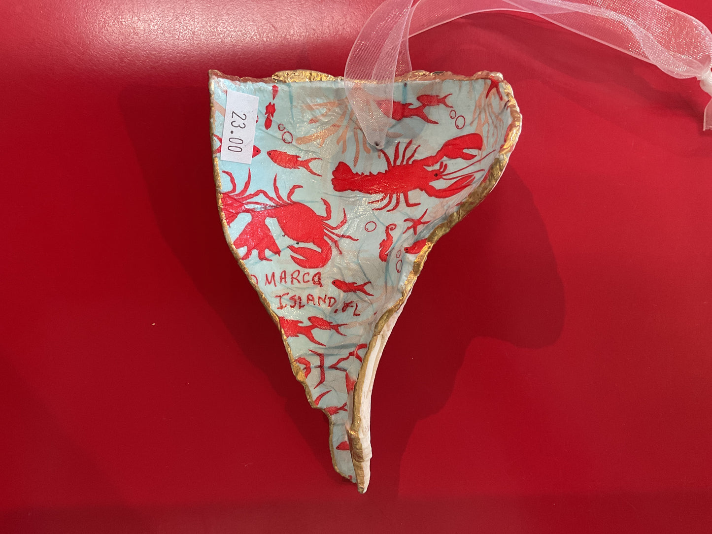 christmas ornament shell painted