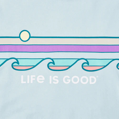 WOMEN'S SIMPLY TRUE RETRO WAVE STRIPE HOODIE