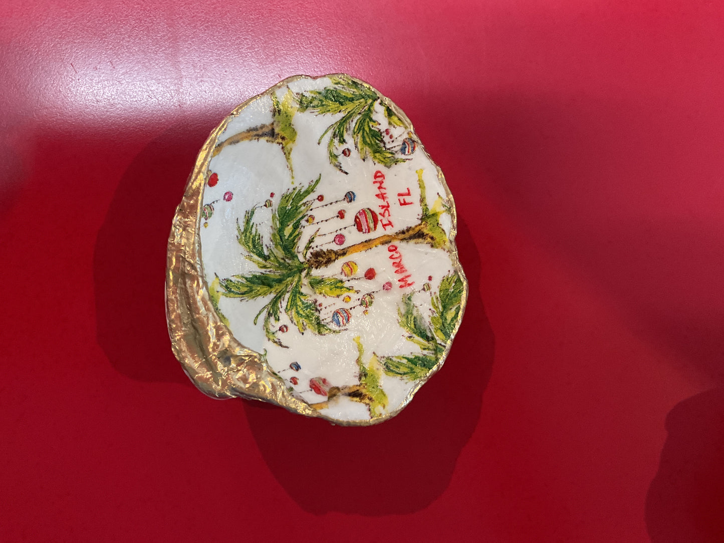 christmas ornament shell painted