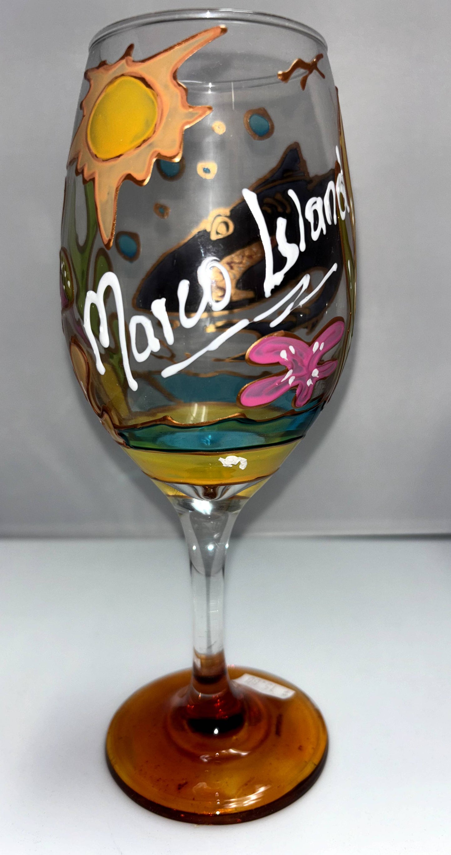Hand Painted Wine Glasses