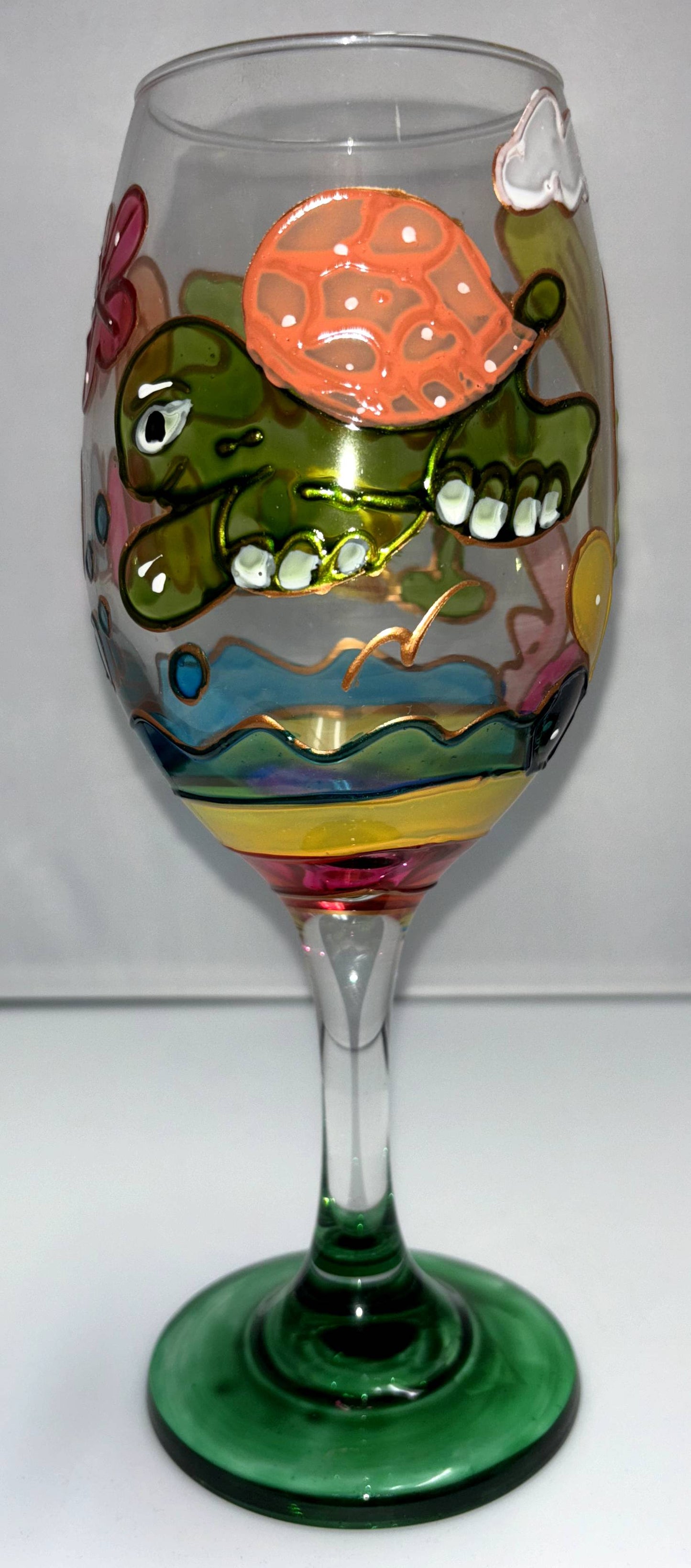 Hand Painted Wine Glasses
