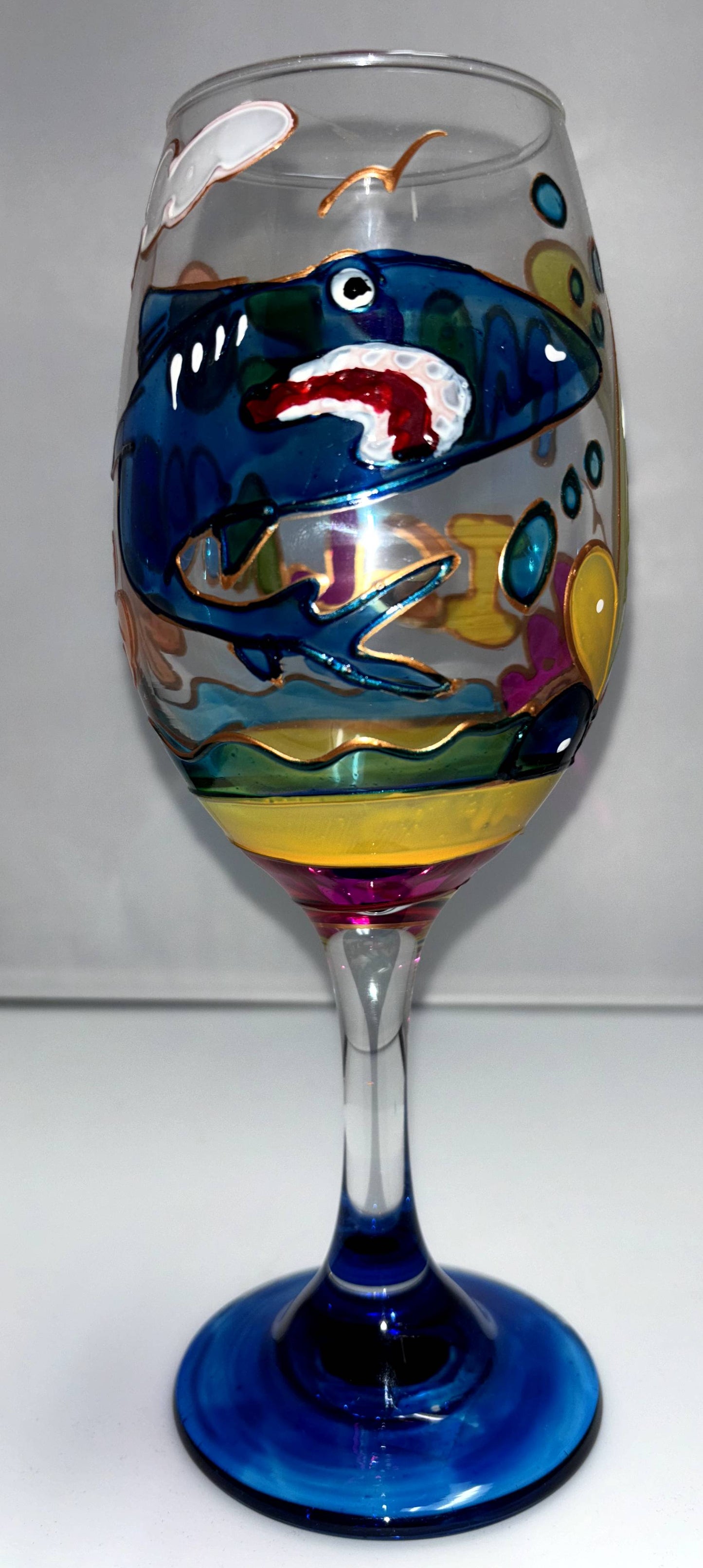 Hand Painted Wine Glasses