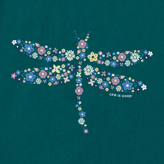 WOMEN'S CRUSHER TEE V DRAGONFLY FLOWERS