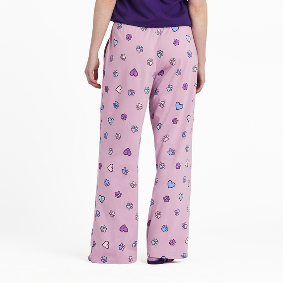 WOMEN'S HEARTS AND PAWS SLEEP PANTS