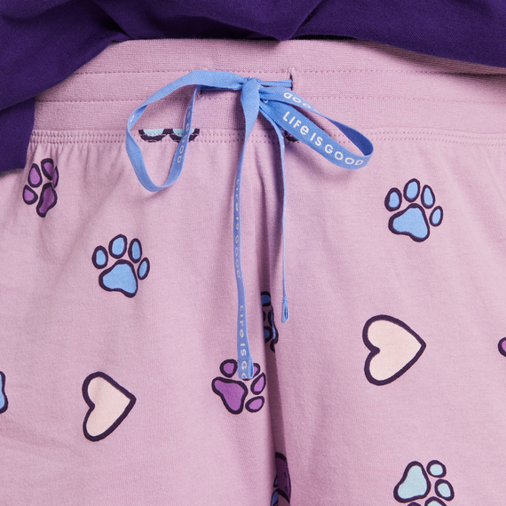 WOMEN'S HEARTS AND PAWS SLEEP SHORTS