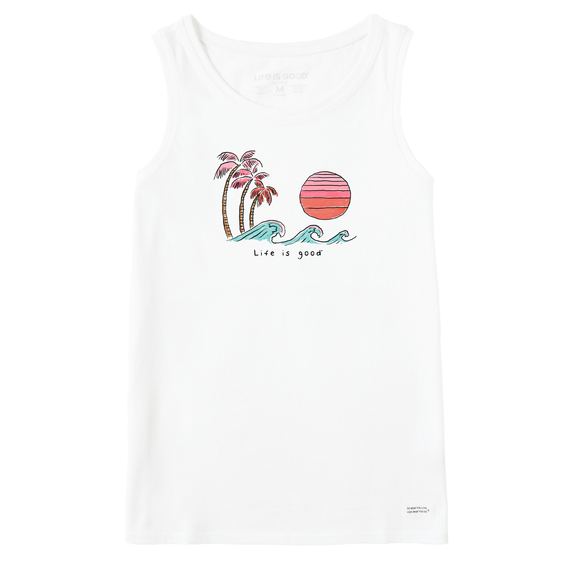 WOMEN'S QUIRKY WAVE PALM SUN CRUSHER TANK