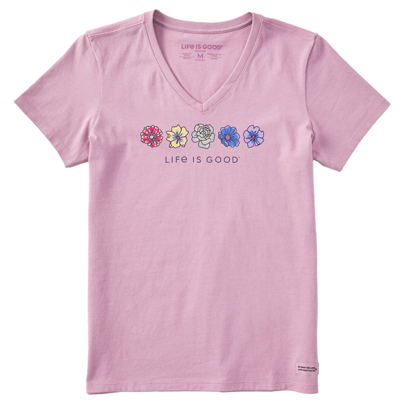 WOMEN'S SIMPLE RAINBOW FLOWERS CRUSHER-V