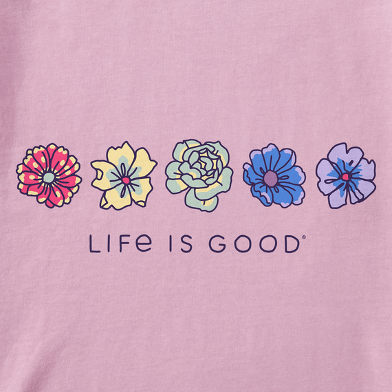 WOMEN'S SIMPLE RAINBOW FLOWERS CRUSHER-V