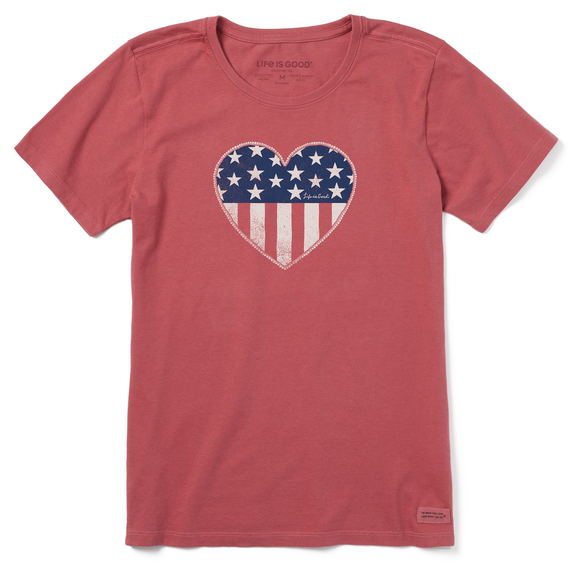 WOMEN'S STAR SPANGLED HEART CRUSHER TEE