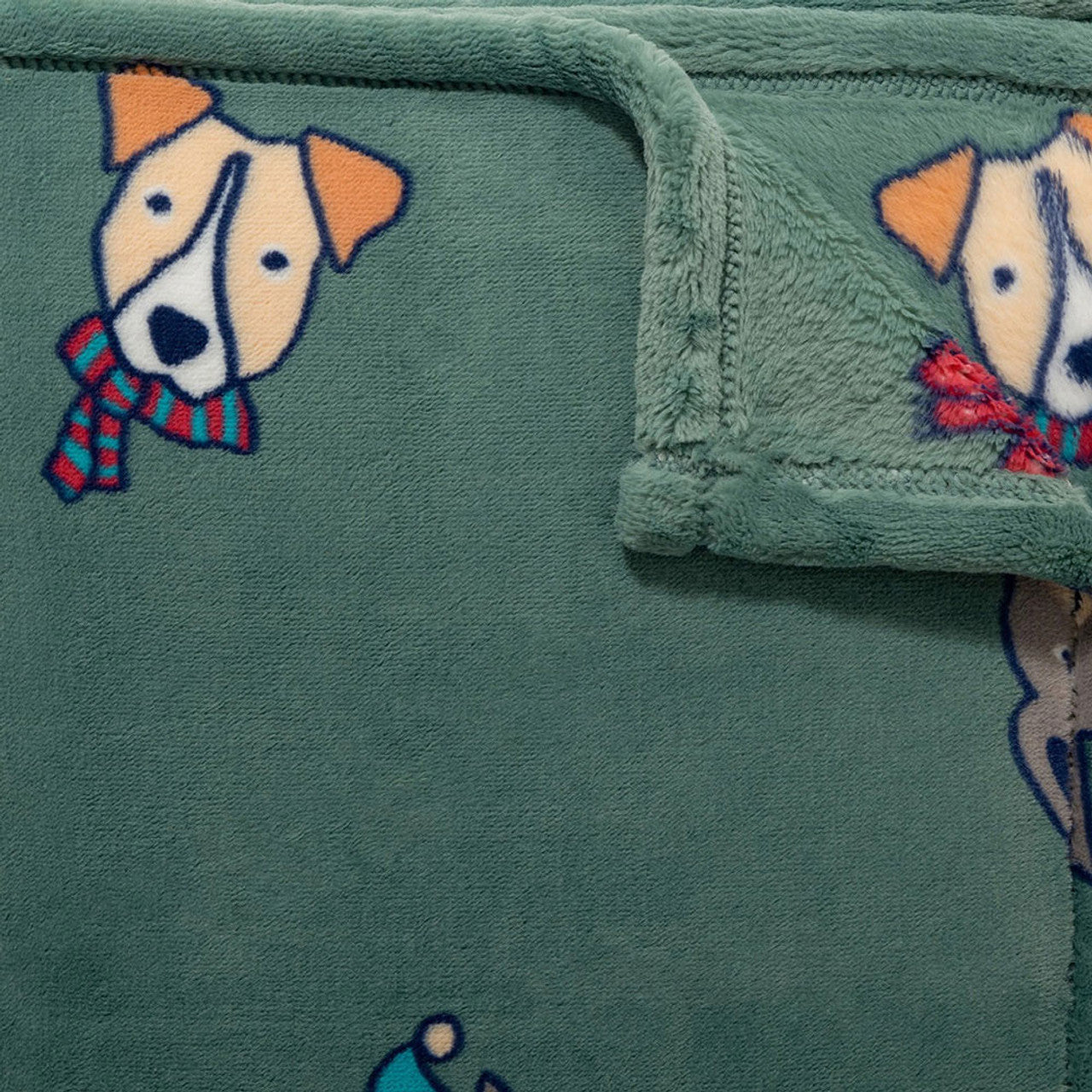 HOLIDAY DOGS PLUSH THROW BLANKET