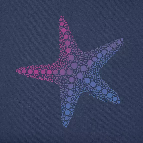 WOMEN'S WATERCOLOR STARFISH CRUSHER-LITE