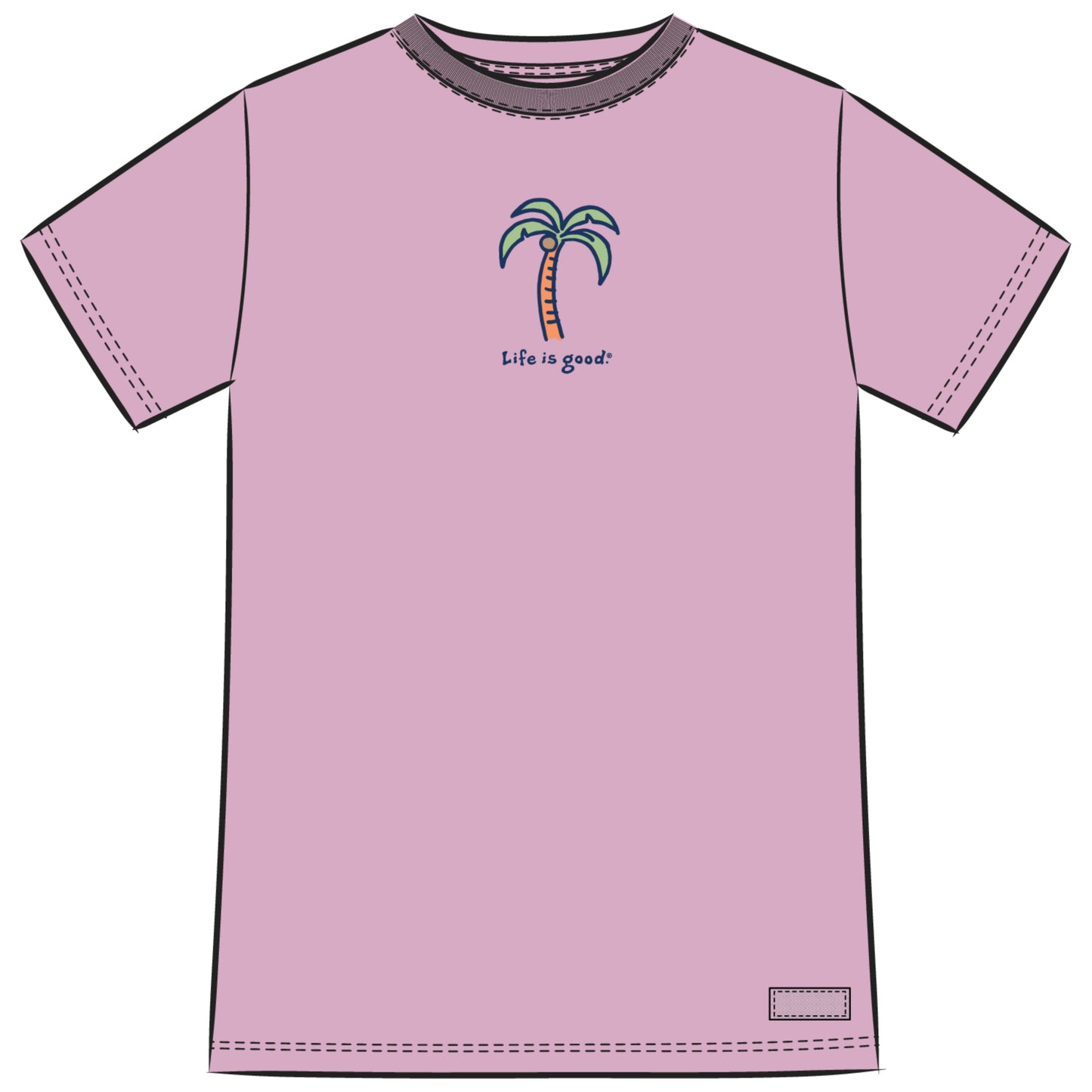 WOMEN'S PALM TREE SHORT SLEEVE CRUSHER T