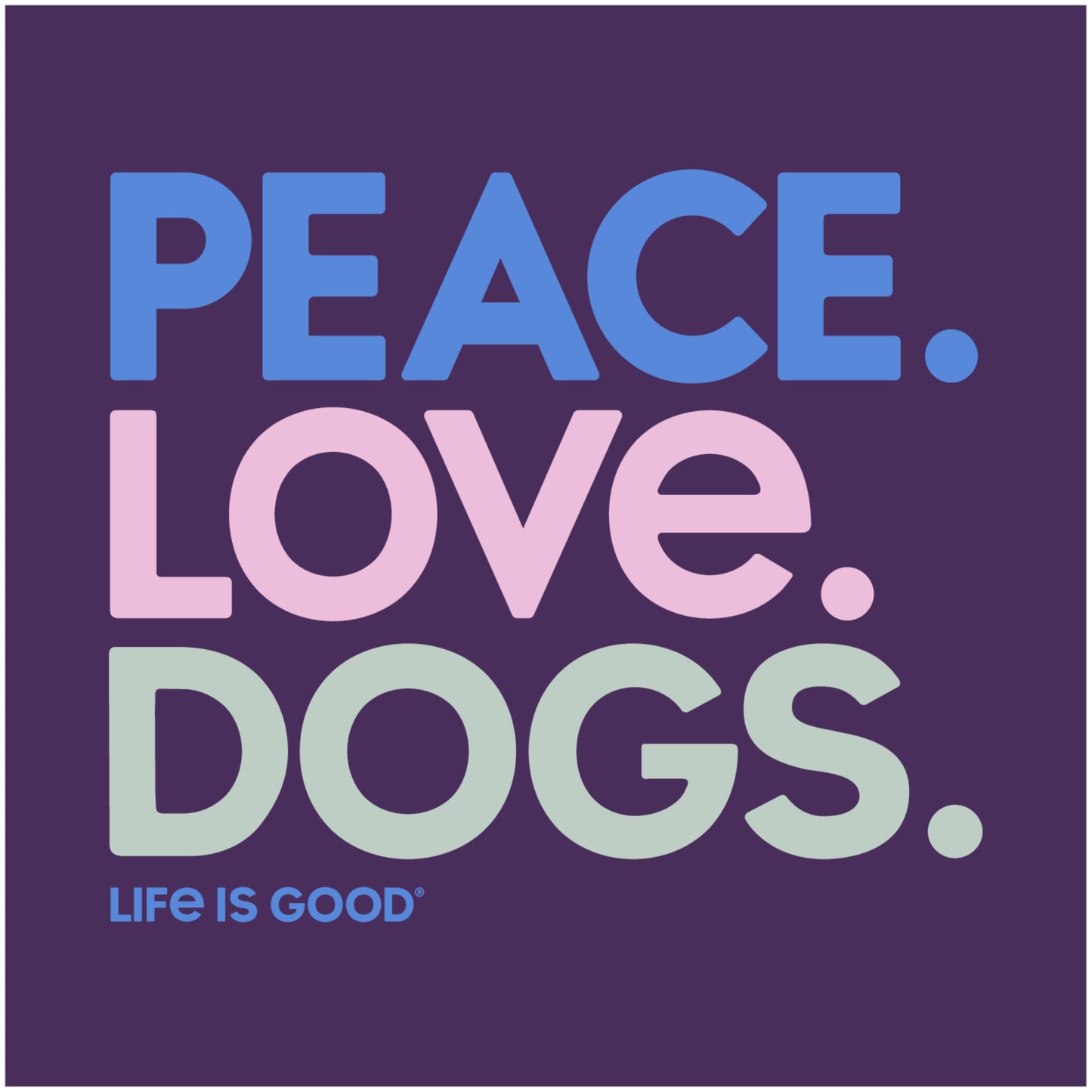 WOMEN'S PEACE LOVE DOGS SHORT SLEEVE CRU