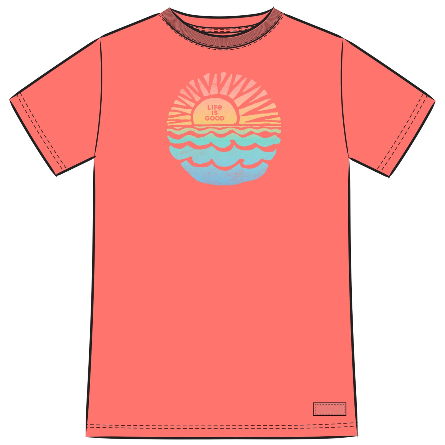 WOMEN'S SUN SEA SHORT SLEEVE CRUSHER-LIT