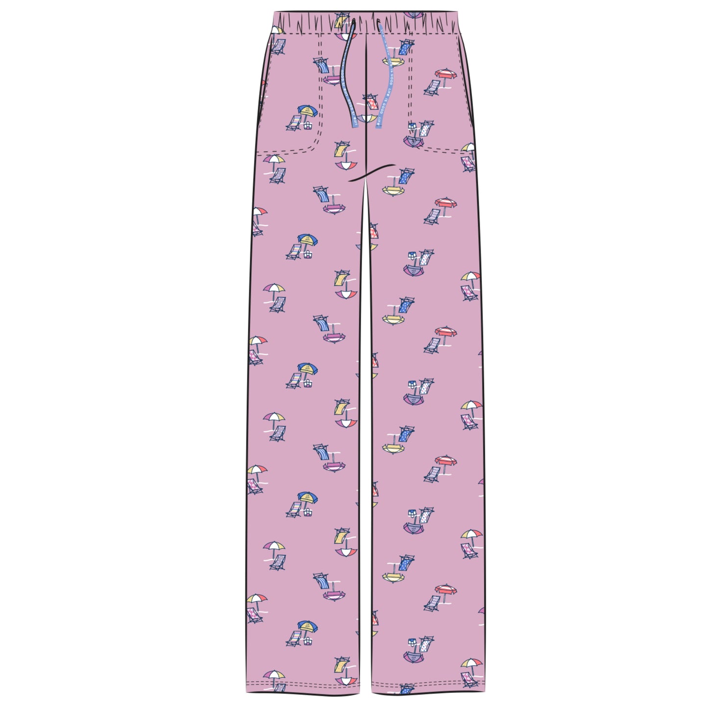 WOMEN'S BEACH LIFE PATTERN LIGHTWEIGHT SLEEP PANTS