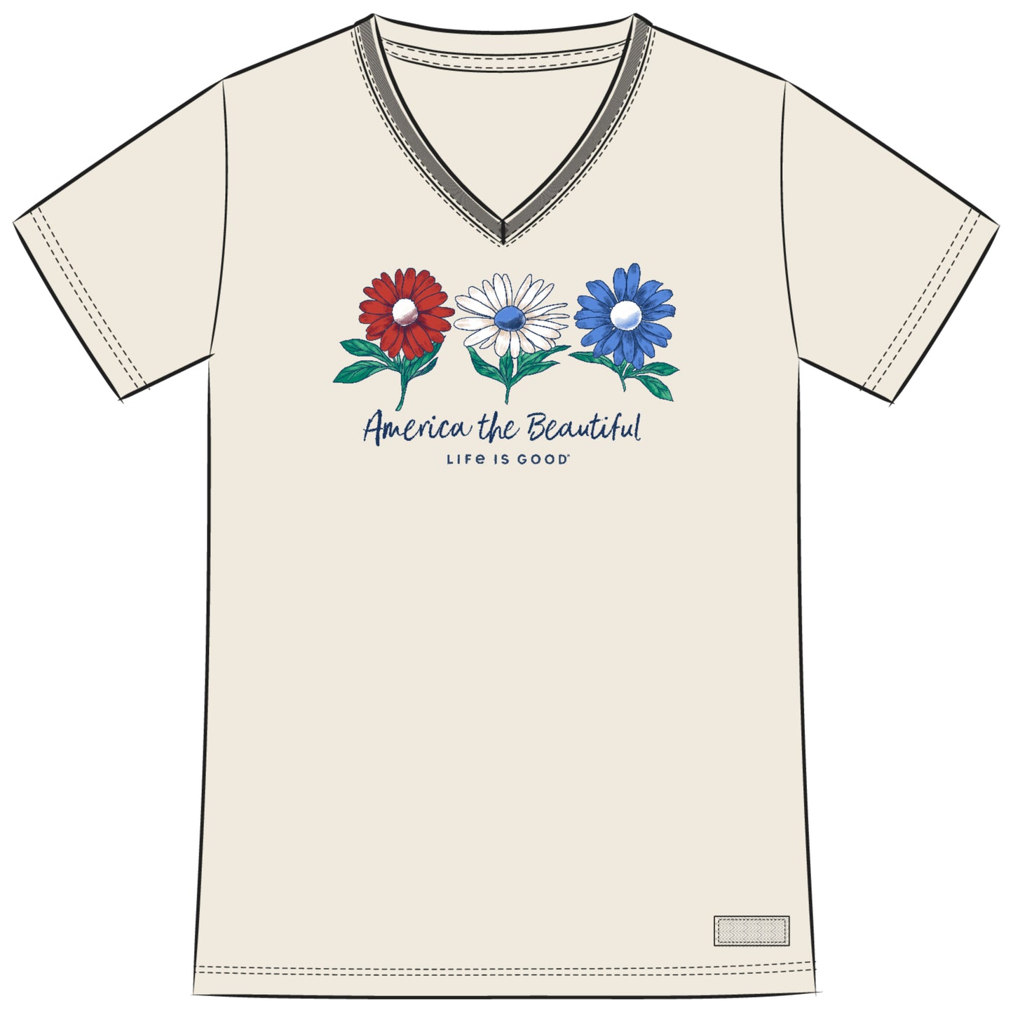 WOMEN'S AMERICA THE BEAUTIFUL DAISIES SH