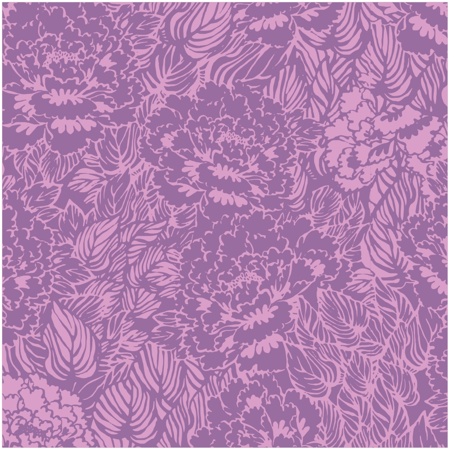 WOMEN'S PEONY PATTERN LONG-SLEEVE CRUSHER