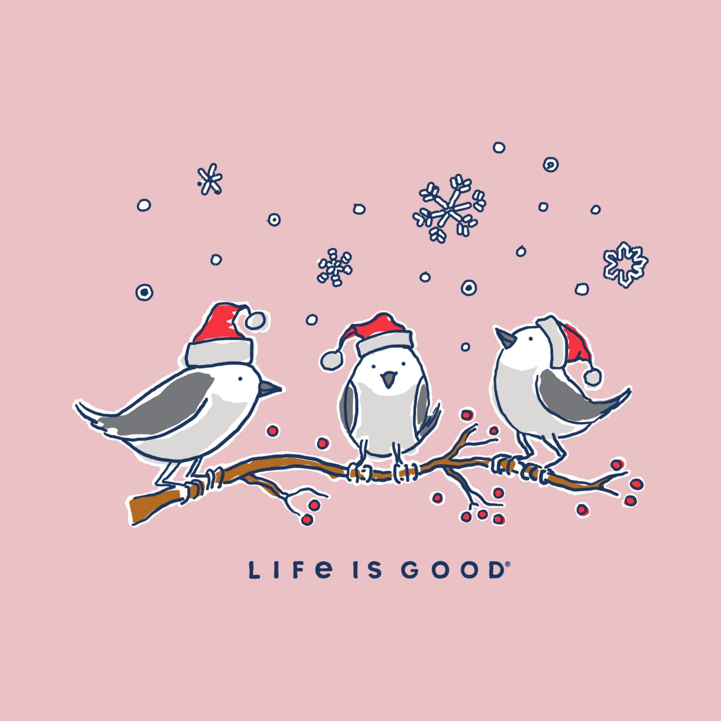 WOMEN'S THREE LITTLE HOLIDAY BIRDS CRUS