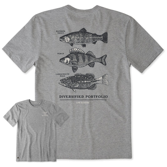 Men's Diversified Port Fish Short Sleeve Crusher Tee - Heather Gray