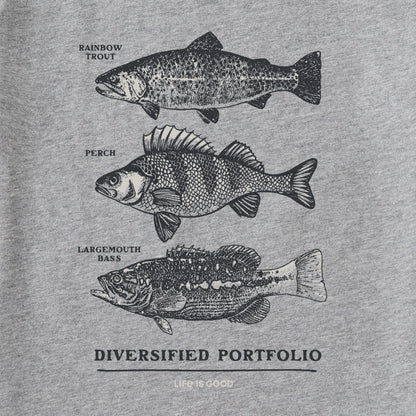 Men's Diversified Port Fish Short Sleeve Crusher Tee - Heather Gray