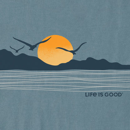 Men's Coastal Calm Seam Long Sleeve Crusher Tee - Slate Blue