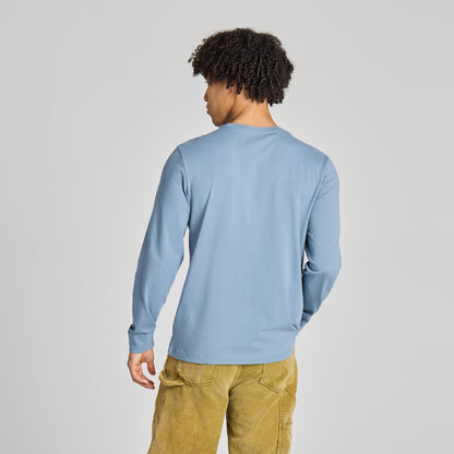 Men's Coastal Calm Seam Long Sleeve Crusher Tee - Slate Blue