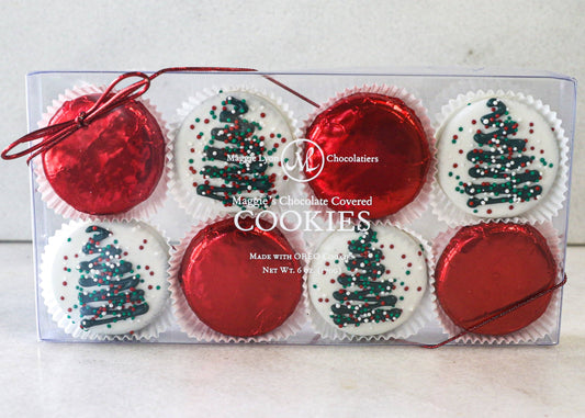 8pc Holiday Chocolate Covered Cookies - Christmas Tree
