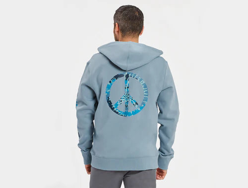 MEN'S TIE DYE PEACE SIMPLY TRUE FLEECE ZIP HOODIE