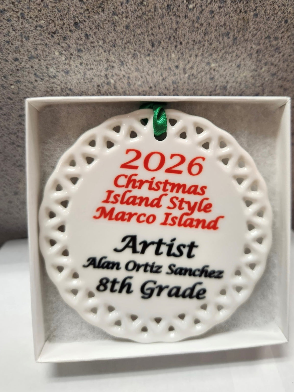 2026 Christmas Island Style Ornament – Marco Island Keepsake