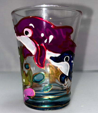 Large Hand Painted Shot Glasses