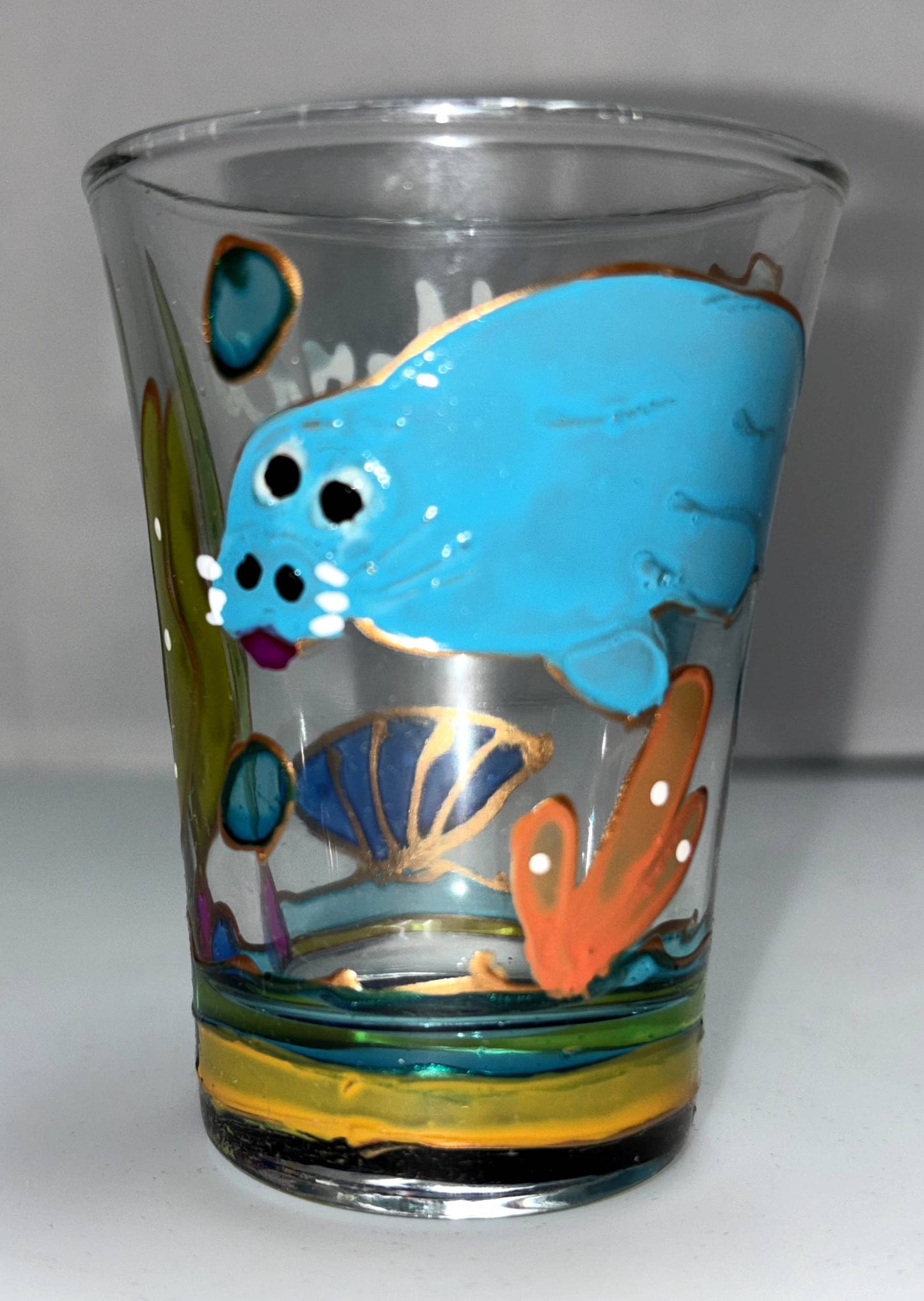 Large Hand Painted Shot Glasses