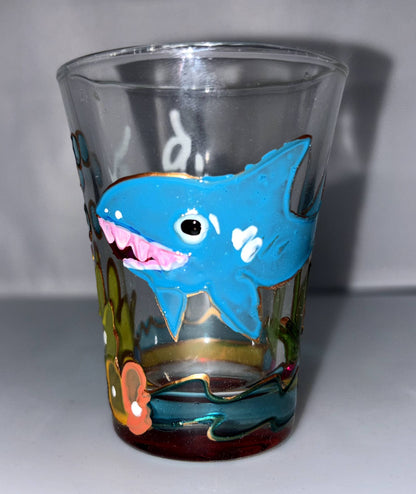 Large Hand Painted Shot Glasses