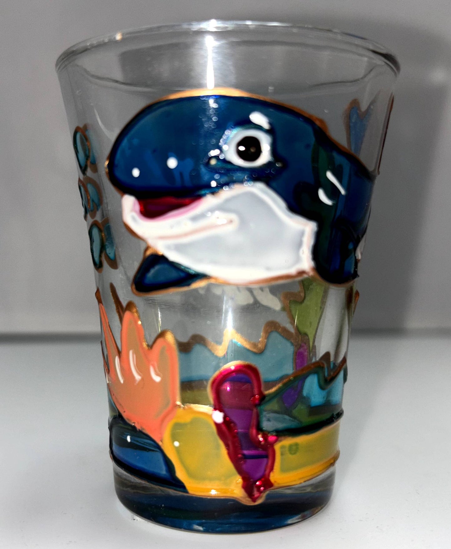 Large Hand Painted Shot Glasses