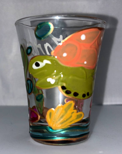 Large Hand Painted Shot Glasses