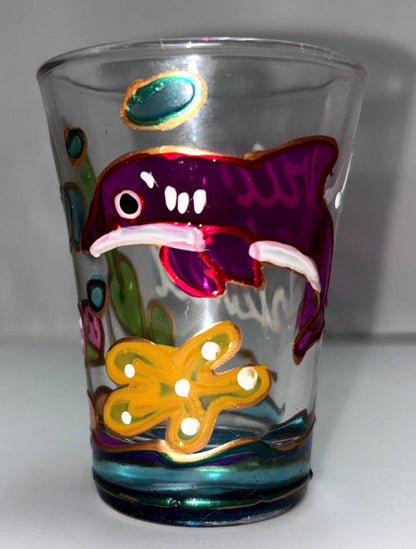 Large Hand Painted Shot Glasses