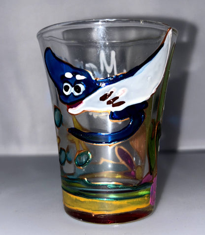 Large Hand Painted Shot Glasses