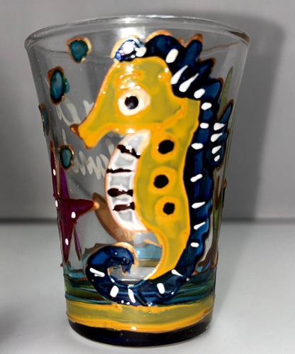 Large Hand Painted Shot Glasses