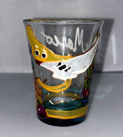 Large Hand Painted Shot Glasses