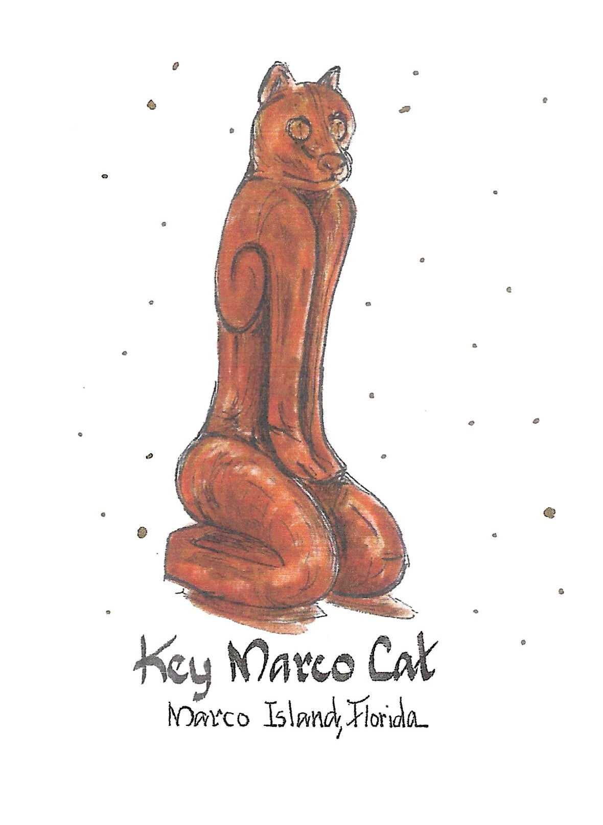 Betty’s Notes Marco Island Collection: Key Marco Cat card artwork