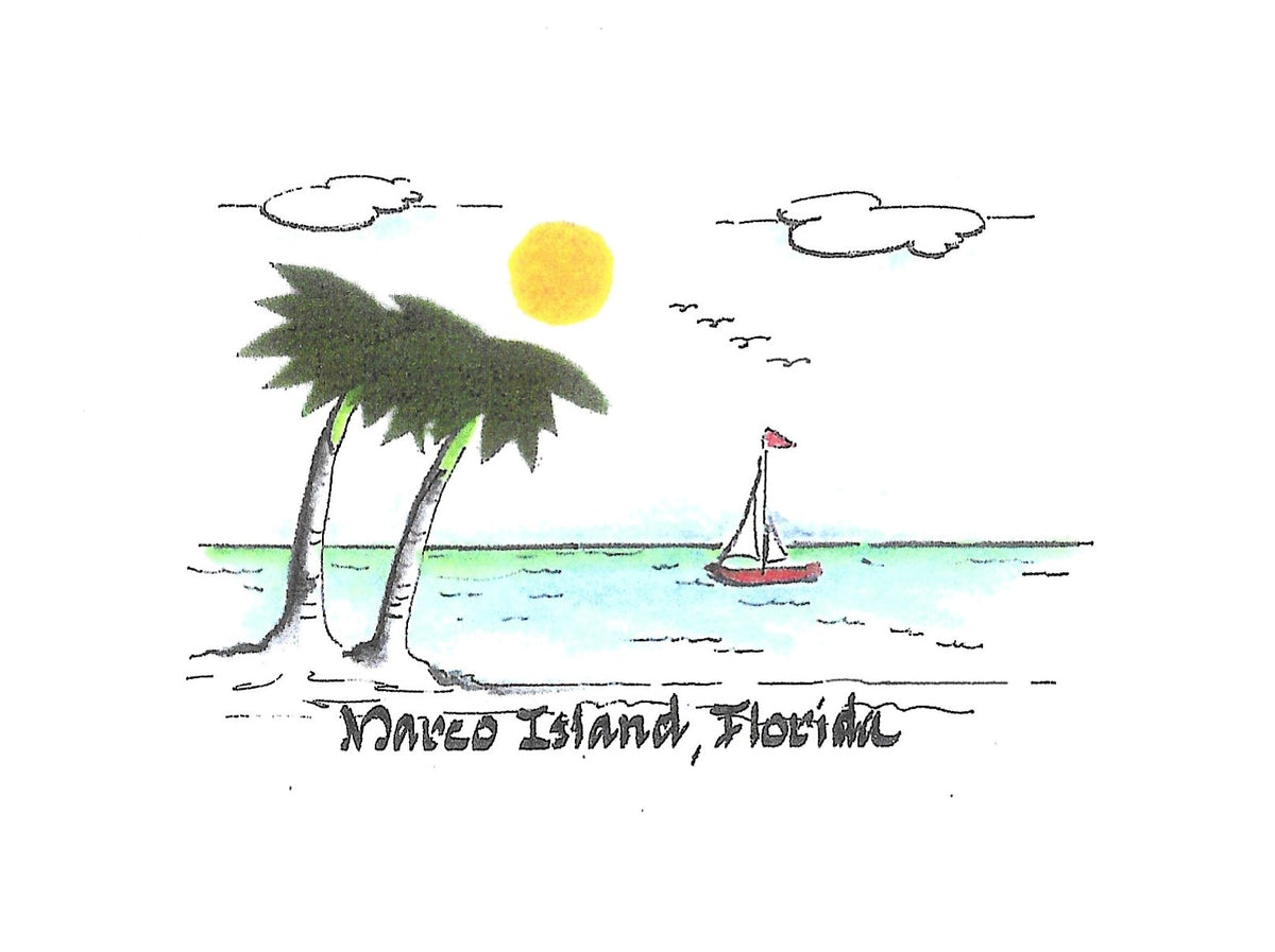 Betty’s Notes Marco Island Collection: Marco Beach card artwork
