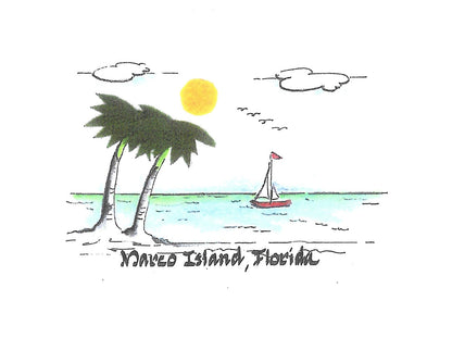Betty’s Notes Marco Island Collection: Marco Beach card artwork