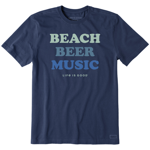 MEN'S CRUSHER TEE BEACH BEER MUSIC