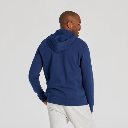 MEN'S SOLID SIMPLY TRUE FLEECE ZIP HOODIE DARKEST BLUE