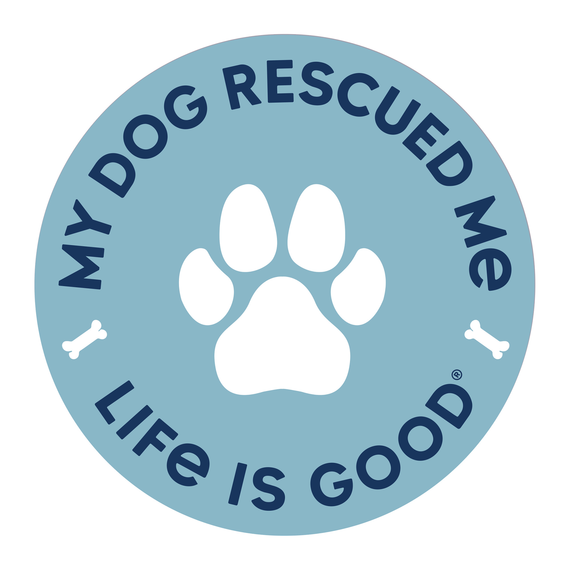 4" STICKER MY DOG RESUED ME