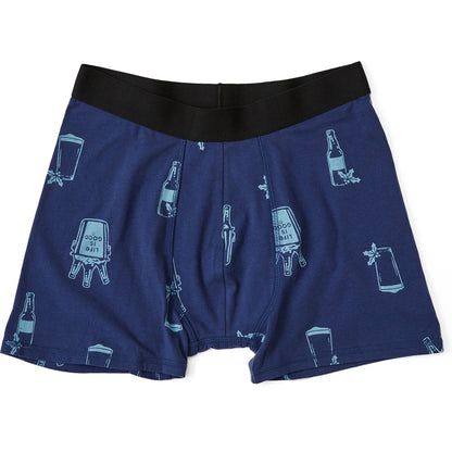 MEN'S MEN'S KNIT BOXER BRIEFS HOPPY HOLIDAYS