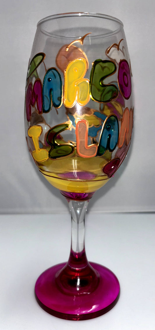 Hand Painted Wine Glasses