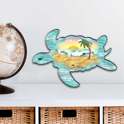 Sea Turtle Coastal Door Decor by G. DeBrekht - Coastal Holiday Decor - 8198518H