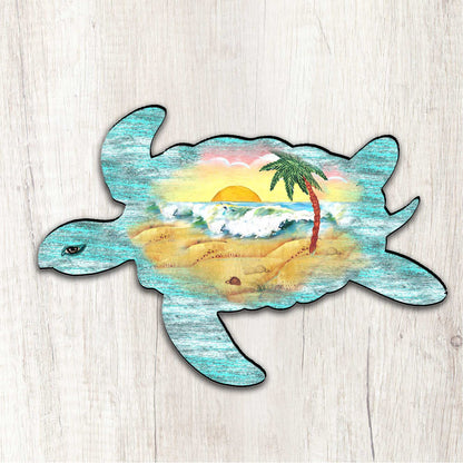 Sea Turtle Coastal Door Decor by G. DeBrekht - Coastal Holiday Decor - 8198518H