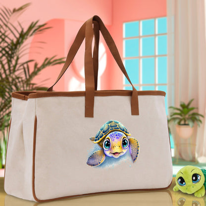 Sea Turtle Canvas Tote Bag