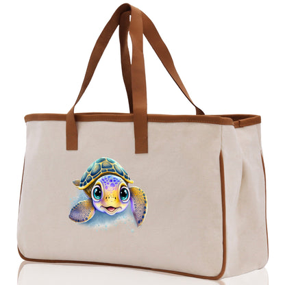 Sea Turtle Canvas Tote Bag